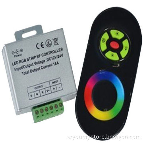 Wireless 12-24V DC RF 5-key Touch LED RGB Remote Controller for LED Strips and BulbsNew